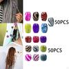 50 Pieces Hair Beads Decorations, Popular Fashion Dreadlocks Accessories for Braids,