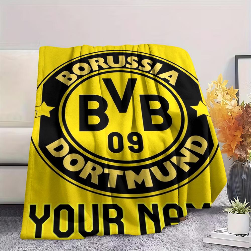 1pz Coperta in Flanella con Nome Personalizzato e Motivo di Dortmund Adatta a Tutte le Stagioni per Arredamento Casa Calore e Comfort Regali Regalo Festivo_lx