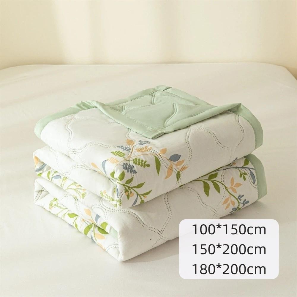 High Quality Floral Print Cooling Quilt Soft Lightweight Washed Cotton Quilt Skin Friendly Airable Summer Blanket Bedroom