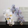 Premium 9-Head French Phalaenopsis Orchid Artificial Flower, Tactile Film, Home Decor, Vase Arrangement, Shooting Prop