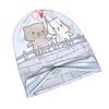 2D Flat Printing Peach and Goma Cat Cherry Blossom Tree Adult Knit Beanie with Style Fits Effortlessly Into Seasonal Wardrobes and Pairs Well with Jac