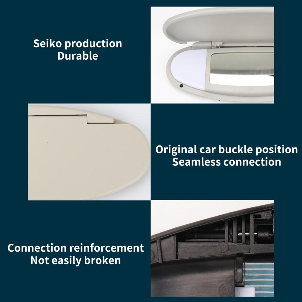 Sun Visor Vanity Mirror Cover Sunshade Mirrror Cover Replacement for BMW Mini R55 R56 R60 2007-2014