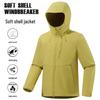 Unisex Hooded Windproof Softshell Jacket - Waterproof, Breathable, Warm Autumn/Winter Outdoor Wear for Men