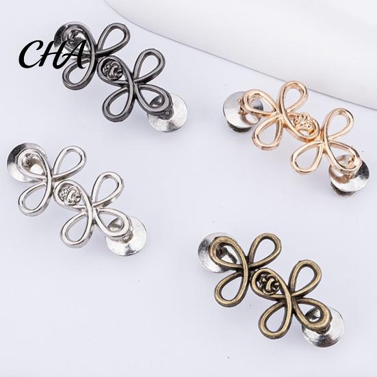 No Nail Waist Buckle Six-Leaf Pants Tightener Button, Detachable Loose Jeans Button Pin, Easy Sewing Required Clothing Accessories
