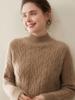 2025 Autumn/Winter Women's Heavyweight French Retro Goat Wool Floral Knit Sweater