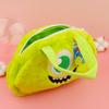 Kawaii Fluffy Stuffed Makeup Bag Mike Wazowski Toys Handback For Woman Green Cute Plush Cosmetic Portable Storage Bag For Girls