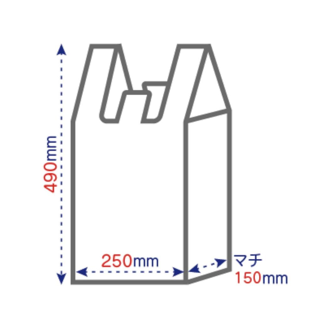 Oldy Plastic Shopping Bag with Gusset L Milky White 30 Pieces Easy to Take Out Compact Storage Compact Carry Bag CB-TPL-30