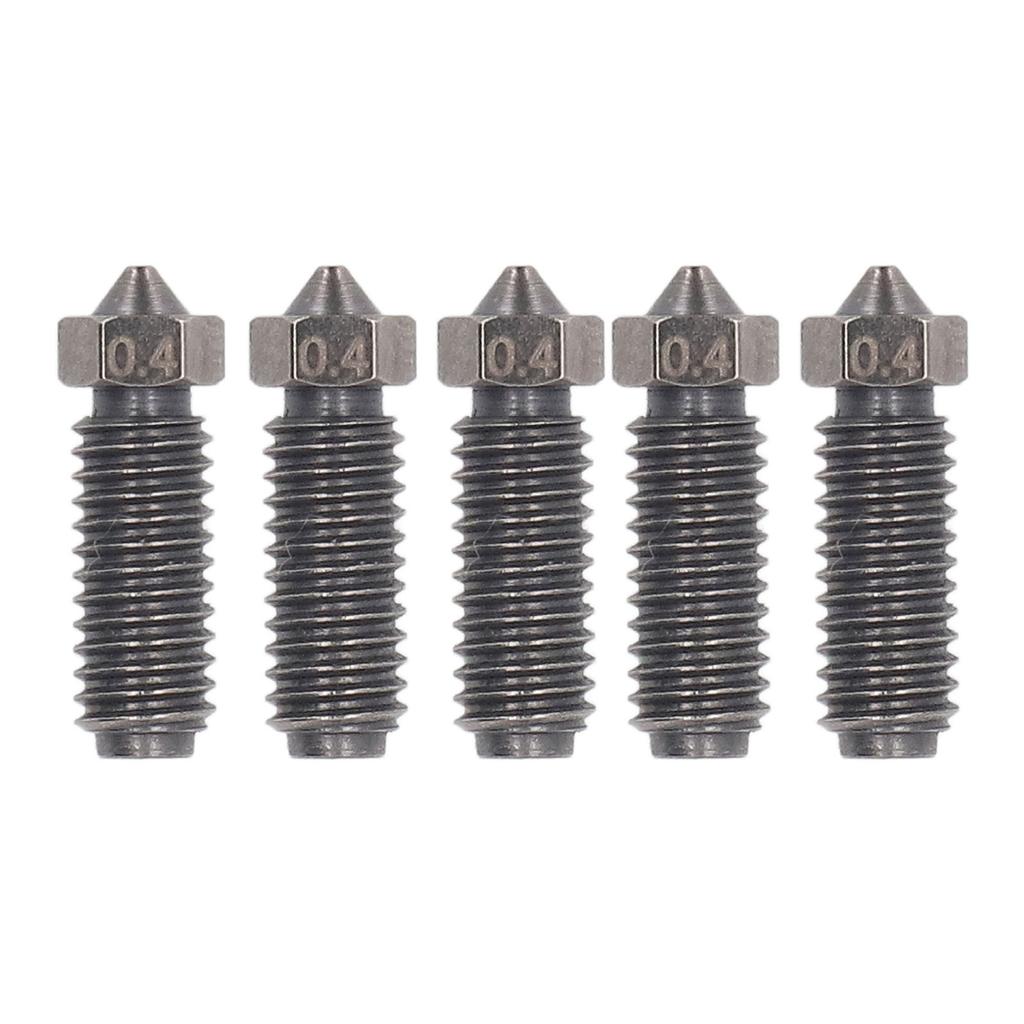 5Pcs Hardened Steel Nozzle 0.4mm for Kobra 3 3D Printer Replacement Parts Accessories