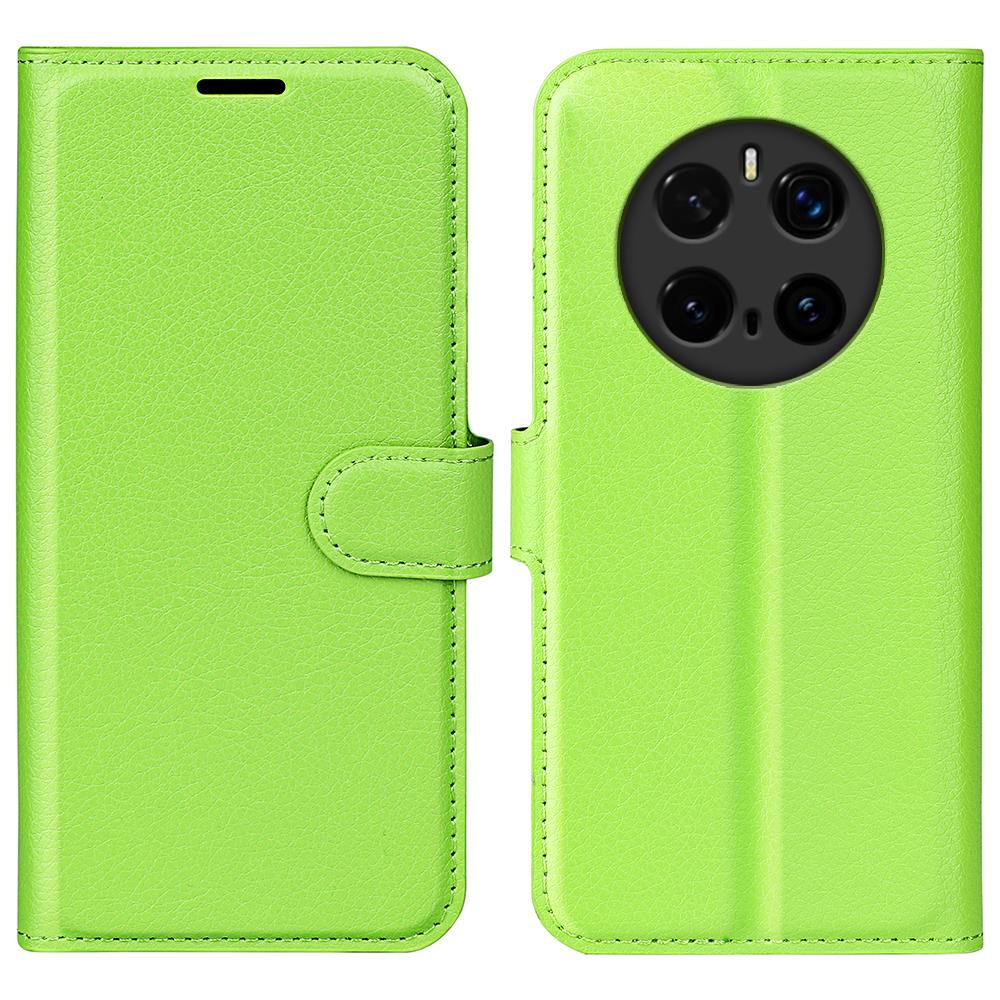

For Honor Magic7 Pro 5G Case Litchi Texture Shockproof Leather Wallet Phone Cover Green