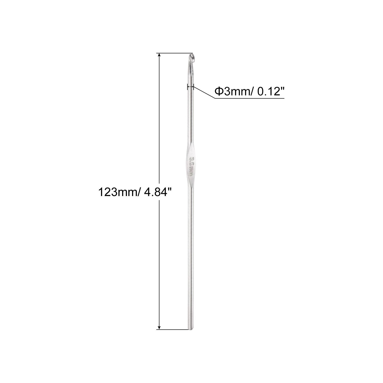 

6pcs Stainless Steel Crochet Hook 0.5mm-3mm Knitting Needles for DIY Weave Sewing Tools Craft Yarn