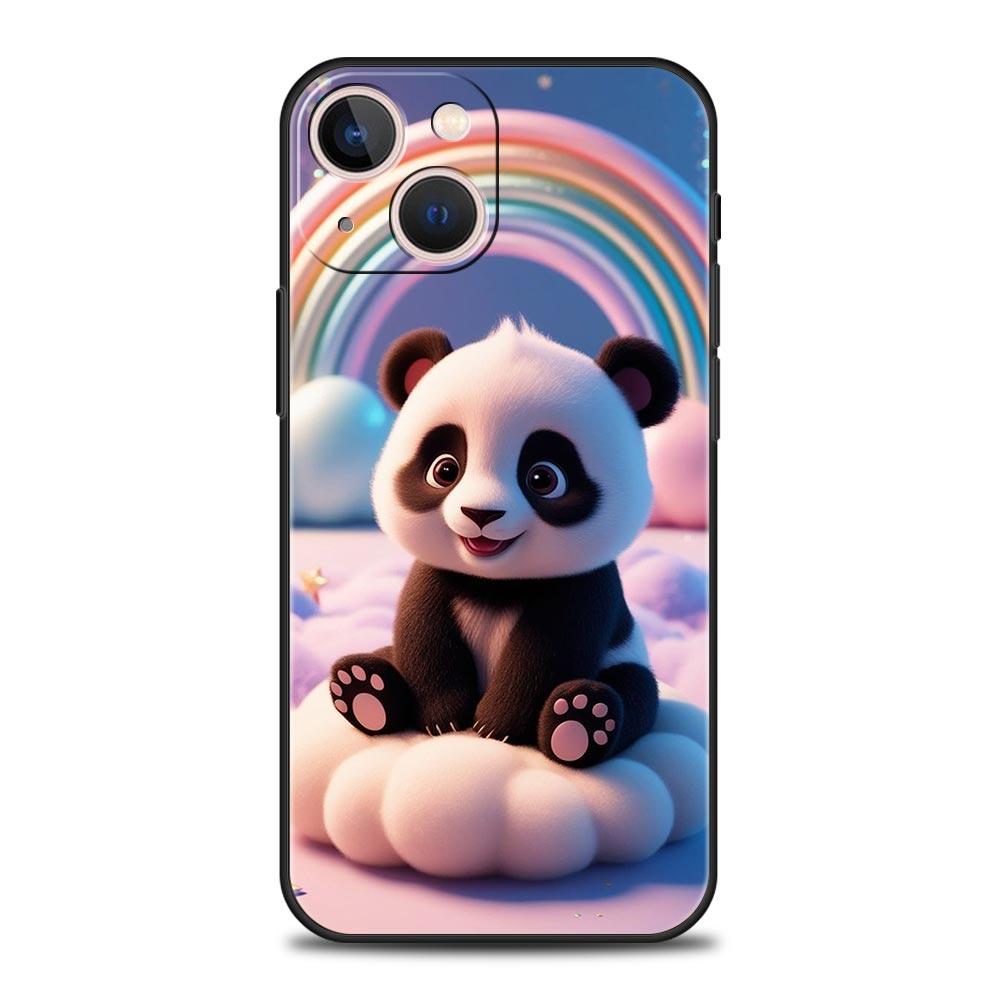 Baby Panda Phone Case Cover for iPhone 17 16 15 14 13 12 Pro Max 11 Pro Max 17 AIR Plus Shockproof Soft TPU Shell Fundas Capas