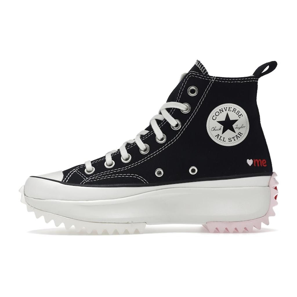 Converse Run Star Hike High Valentines With Love Unisex Sneakers Black Pink Red A01598C