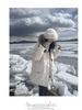 Women's High-End Thickened Winter Parka with Large Fur Collar - Mid-Length Warm Cotton-Padded Coat