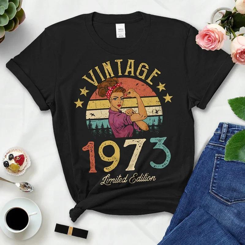 Tricou Amuzant Fabricat în 1973 Cadouri pentru a 50-a aniversare Casetă audio Tricou vintage Petrecere Bunică Bunic Cadou Tricou de vară