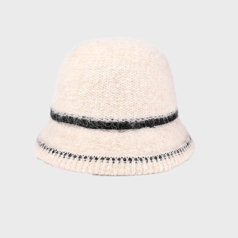 Autumn Winter Knitted Fisherman Hat Women's Bucket Hat
