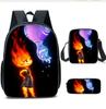 New Roblox Student School Bag Roblox Digital Printing Backpack Three-piece Set Lunch Bag Pencil Case