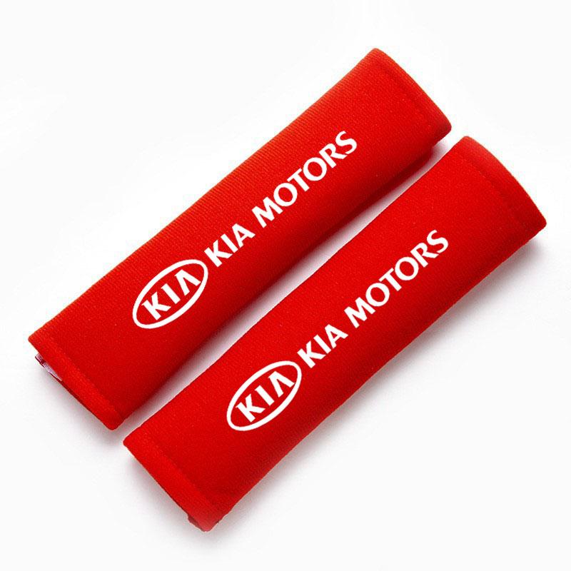 AHN1 Car Safety Belt Harness Shoulder Adjuster Pad Cover For KIA Sportage Cerato Optima K2 K3 K4 K5 Rio Soul Stonic Car Accessories