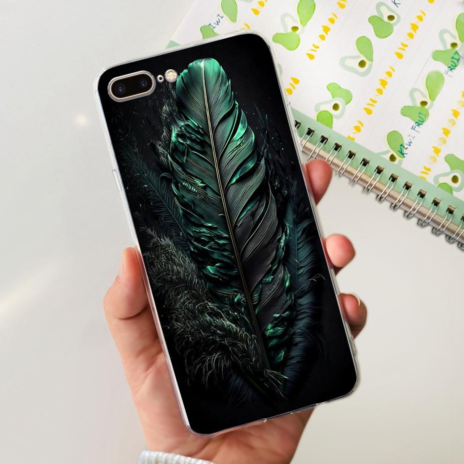 For IPhone 7 Plus Case iPhone8 Plus Fashion Painted Cover Clear Silicone Phone Case For iPhone 8 iPhone7 Plus Soft Fundas Bumper