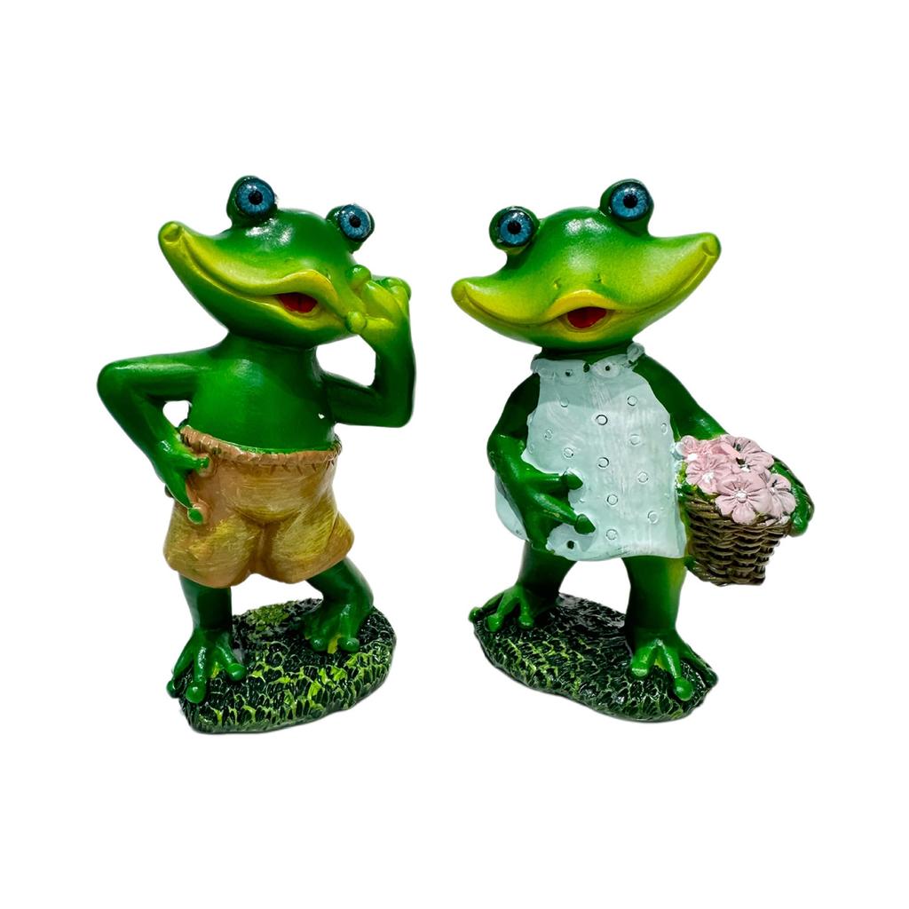 Whimsical Frog Garden Sculptures Adorable Sitting Frog Family Statues Charming Yard Decor for Home and Garden