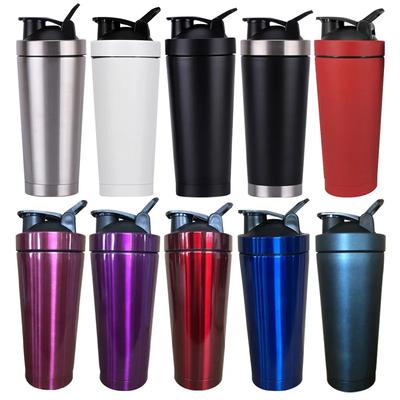 25 oz doppelschichtiger Vakuum-Schüttelbecher aus Edelstahl, 750 ml, Wärmeschutzbecher für Sportproteinpulver, Thermoflaschenbecher