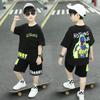 Boys Clothes Sets Summer Short Sleeve Sweatshirt + Pants 2PCS Kids Clothing Children Outfits Teenage 4 6 8 10 12 Years