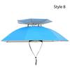 Double-layer Windproof Fishing Umbrella Hat Waterproof Head Umbrella Hat Umbrella Cap  Unisex