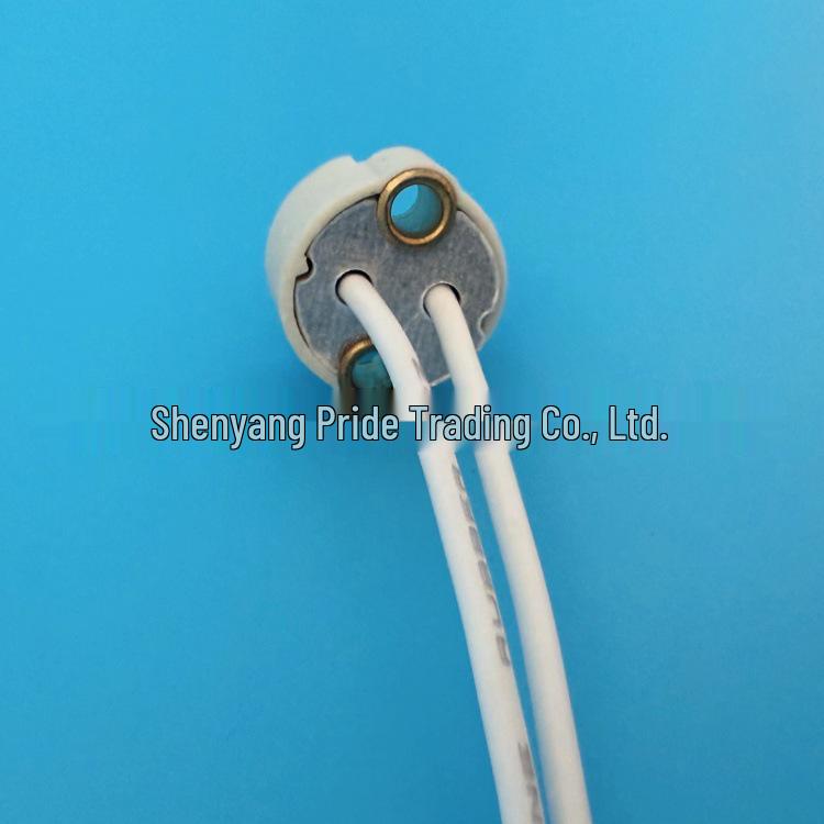 High-Temperature Resistant Ceramic Lamp Holder for G4/G5.3/6.35 Shadowless Bulb, Microscope Lamp Head, Halogen Lamp Base.