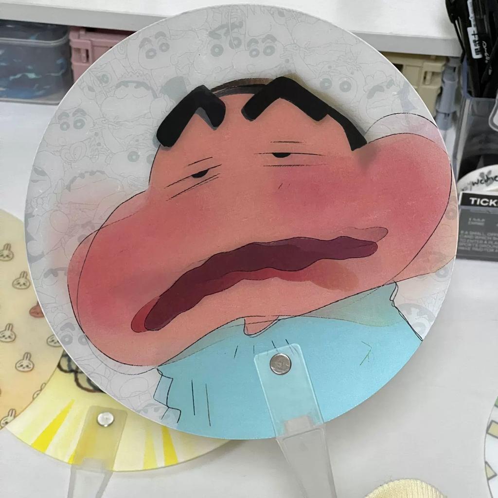 Chiikawa Cartoon Ika Usagi Fan, a Cute Moving Fan with Animation, Summer Hand-Cranked Dynamic Fan
