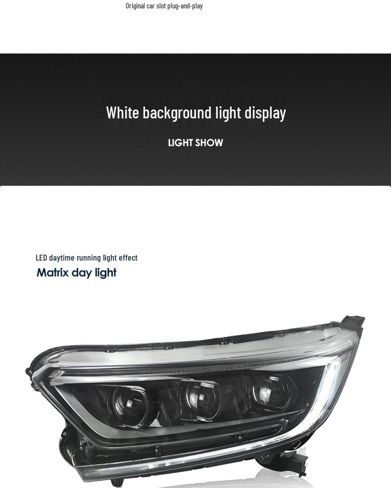 LED Daytime Running Lights & Laser Headlight Assembly for 17-22 Honda CR-V