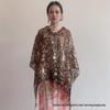Luxuriöses Pailletten- und Quasten-Qipao-Schal-Umhang für Hochzeiten und Abendveranstaltungen