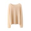 Silk Cashmere Women's Loose Fit Round Neck Sweater - Soft & Fluffy Touch