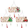 Stunning Wood Christmas Tree Hanging Ornament Merry Christmas With Elegant Design