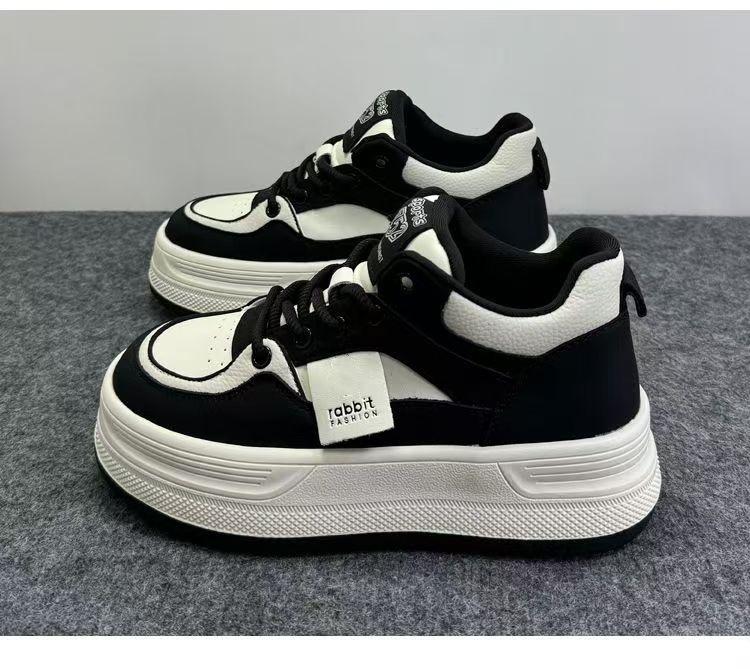 

Популярная обувь детская 2025 весна новая женская обувь на платформе модные универсальные кеды женские маленькие маффины белые туфли 33 чёрный