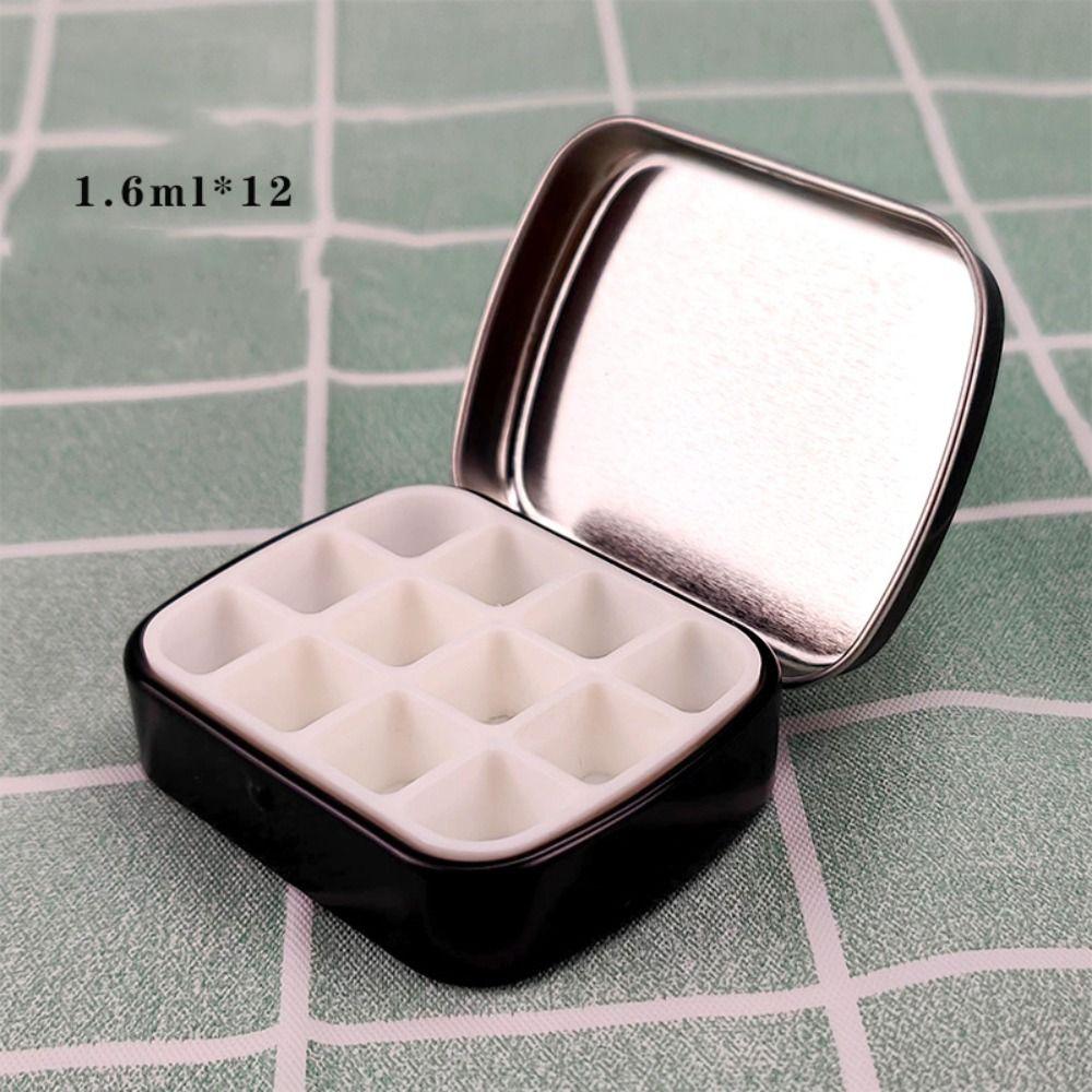 2Pcs Mini Watercolor Iron Box Empty Paint Pigment Box Children's Gift Travel Painting Tray  Outdoor