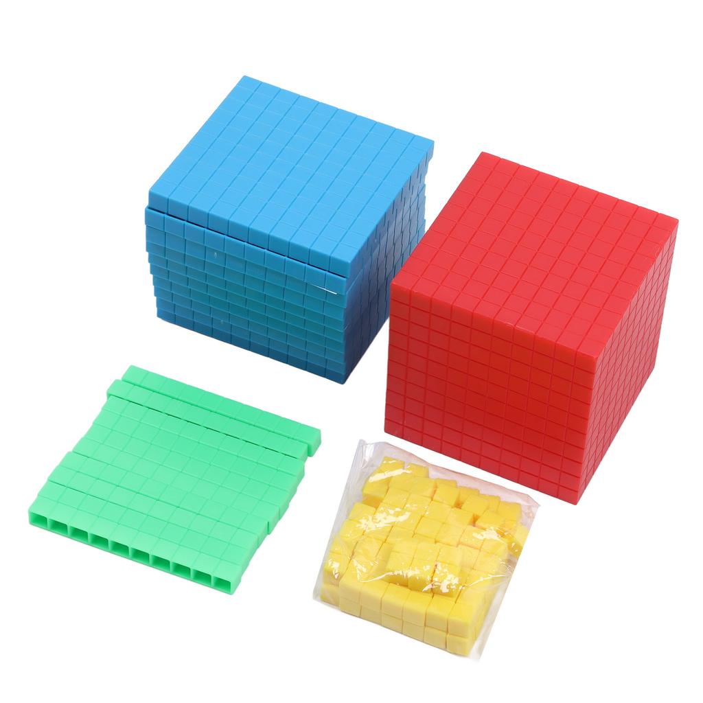 Base Ten Blocks Classroom Set for Kids Math Interactive Hands On Base Ten Blocks Learning Tools