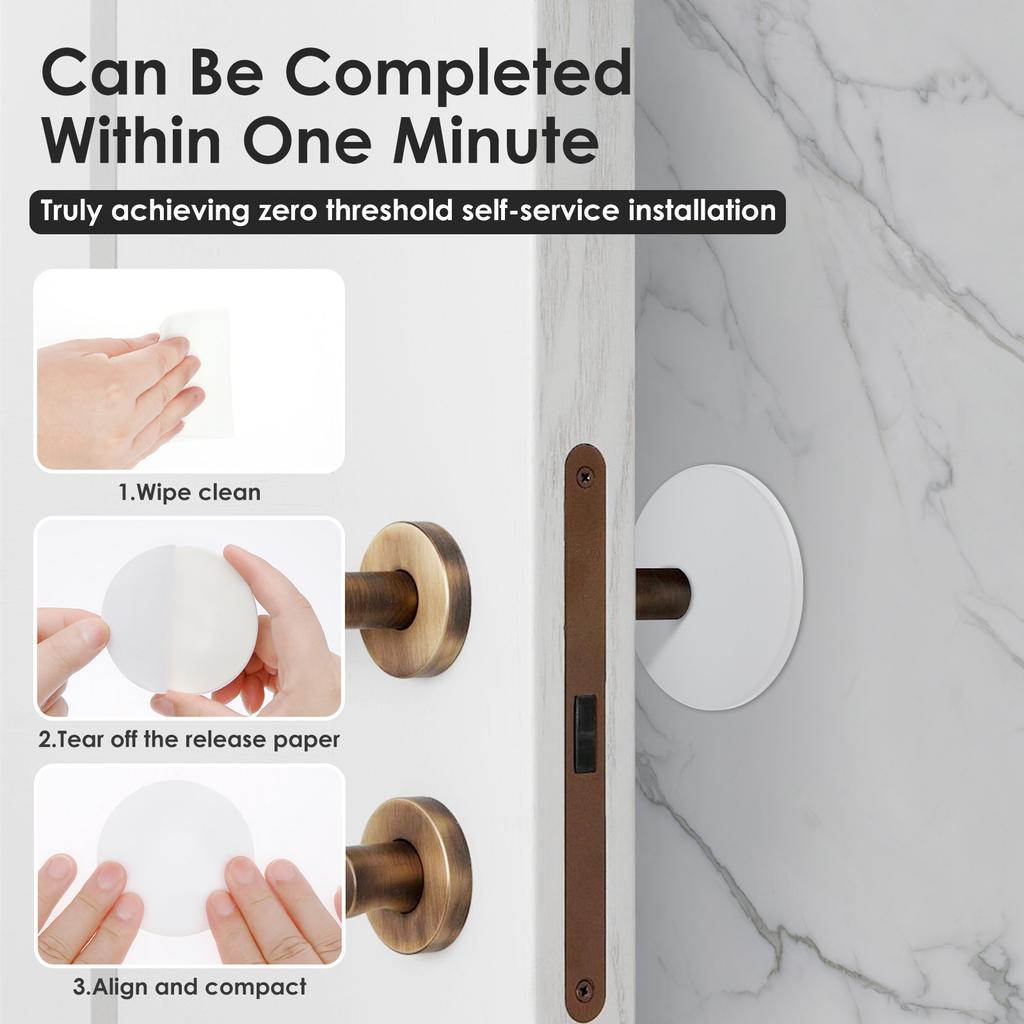 4/16 Stück Türstopper Wandprotektor Selbstklebende Türgriff Stoßfänger Polster Schalldämpfer Türgriff Wandprotektor 3,15"