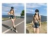 Women's Retro Distressed High-Waisted Denim Shorts - American Ins Style, Stretchy A-Line Bodycon Hot Pants