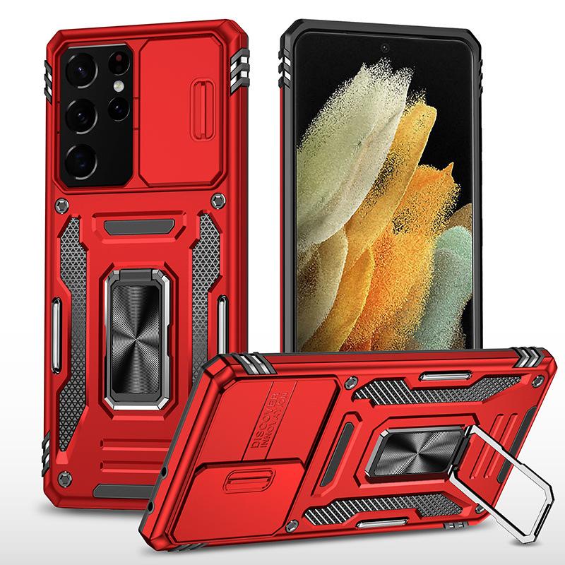 New Model Is Suitable for Samsung S25 Ultra Multi Function Ring Holder Mobile Phone Case S22 Guest Armor Anti Fall Case