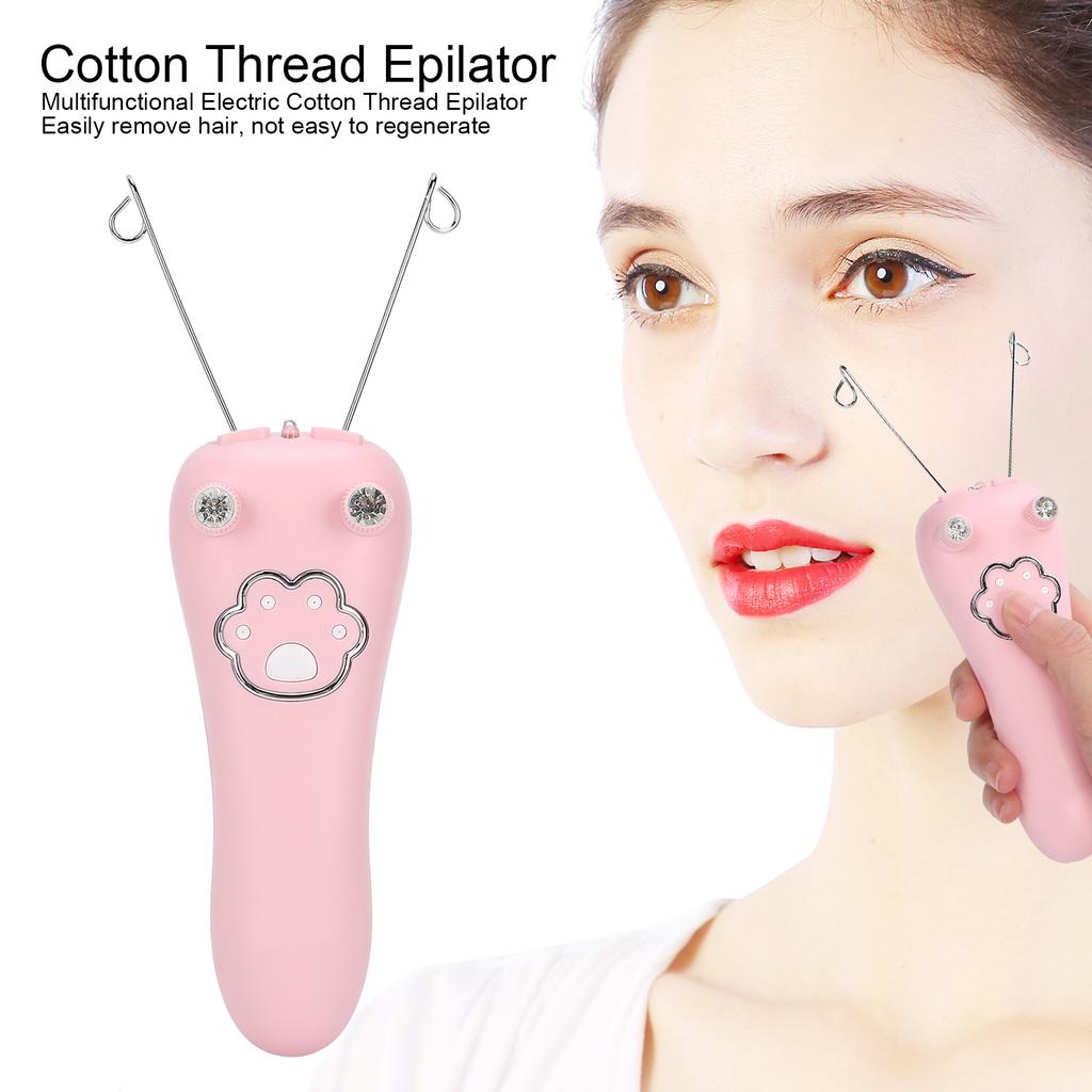 USB Charging Electric Cotton Thread Epilator Facial Body Hair Removal Machine Device