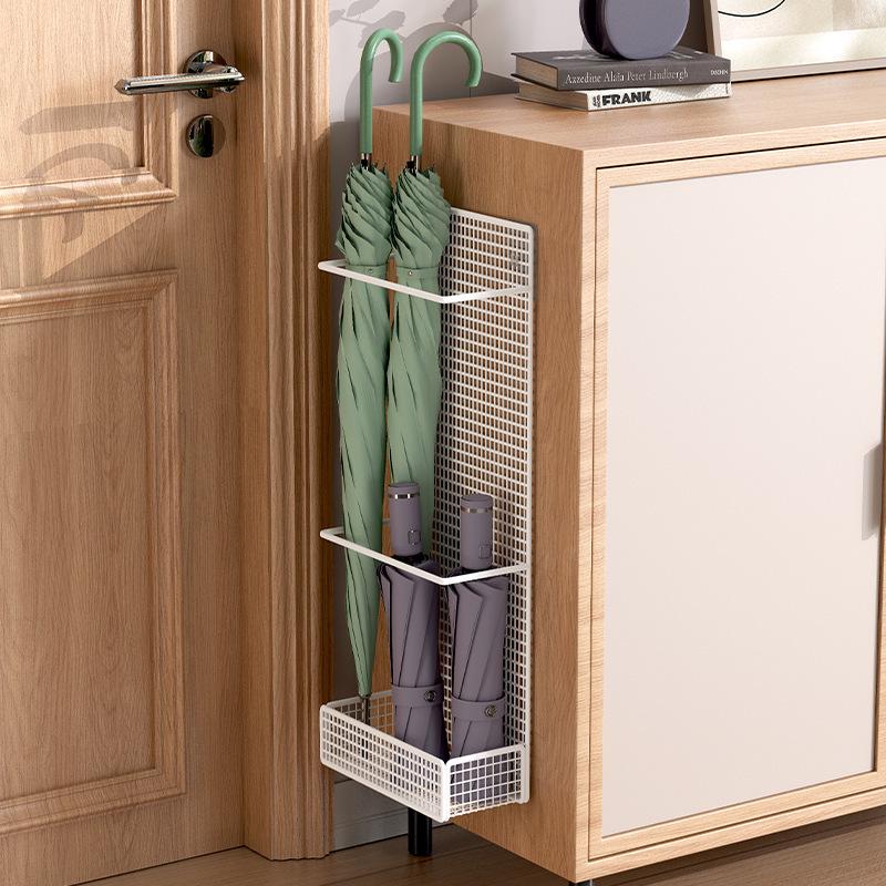 Wandmontierter Regenschirmhalter ohne Bohren: Gewerbliche & Heimnutzung, Aufbewahrungsständer mit langem Griff, Schirmständer für die Tür.