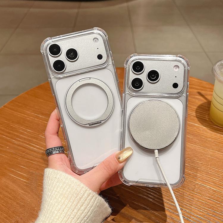 Four Corner Shockproof Space Magnetic Phone Case with 360 Degrees Rotating Holder