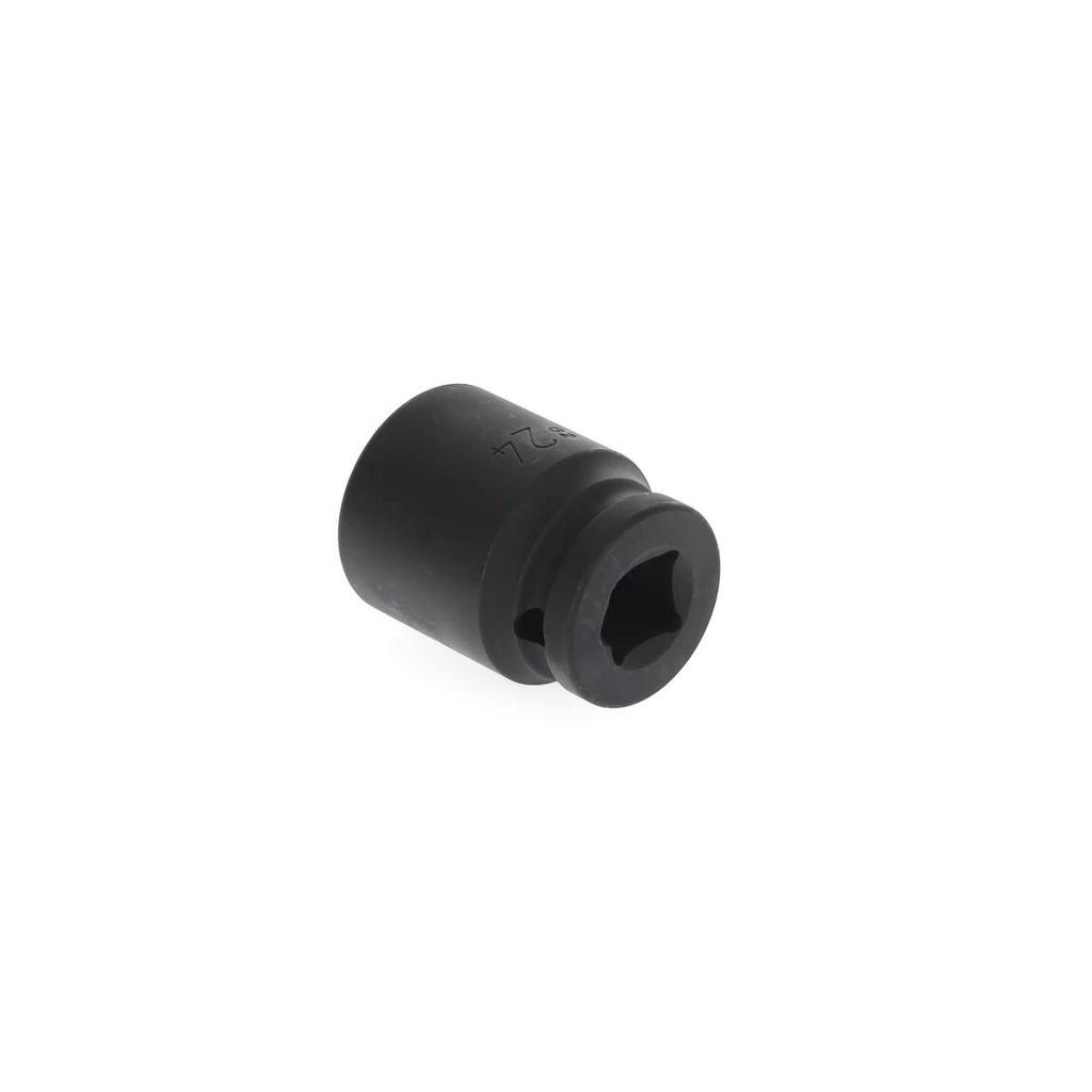 GEDORE 6161410 Impact Socket 1/2 Inch Drive 6-Point Hexagon 24mm Chrome Vanadium Steel Gunmetal Finish