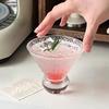 Thin Rim Vintage Glass Cocktail Cup for Martini Whiskey Gin & Tonic Home Barware Set Ins Style Party Gift