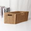 Foldable Wabi-Sabi Style Paper Rope Storage Basket Closet Living Room Bedroom Organizing