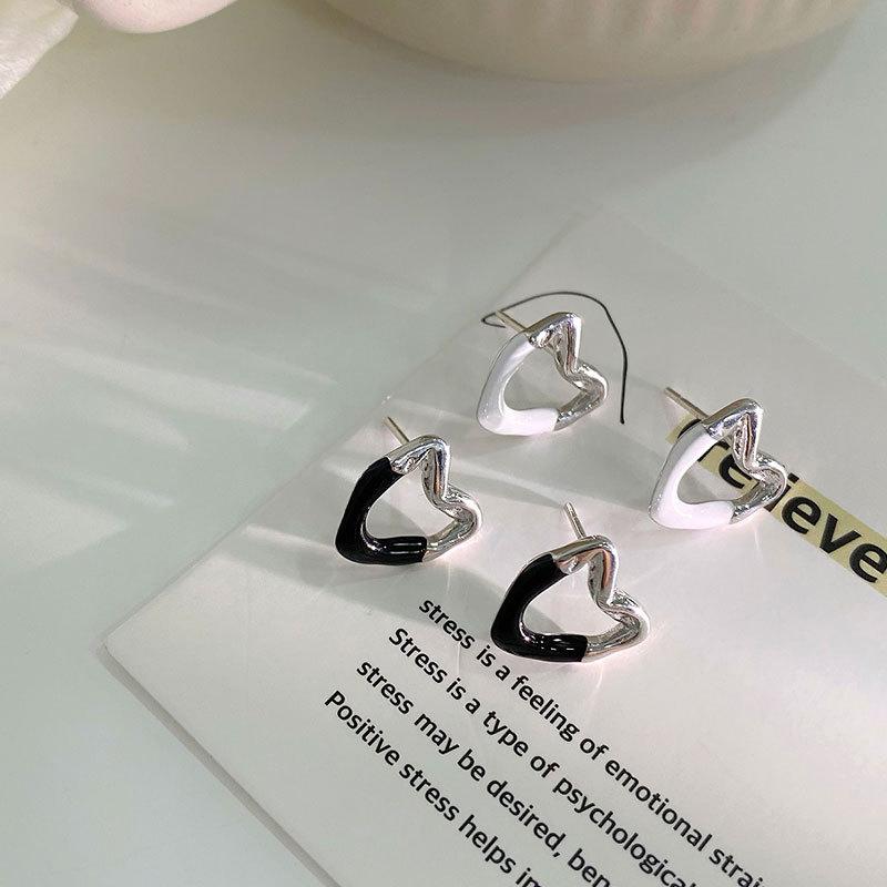 Glue Love Earrings Niche Design Ins Cool Style Simple Personalized Earrings