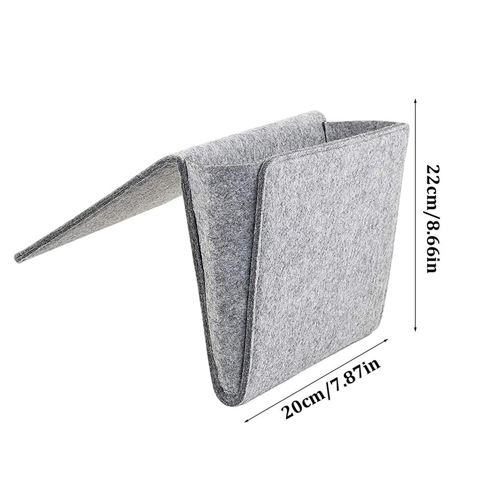 Bolsa Organizadora de Almacenamiento para Mesita de Noche de Fieltro Porta Teléfono, Libro, Revistas Bolsillos Bolsa de Almacenamiento Colgante Caja de Pañuelos para Bebé Bolsa de Bolsillo Lateral para Sofá