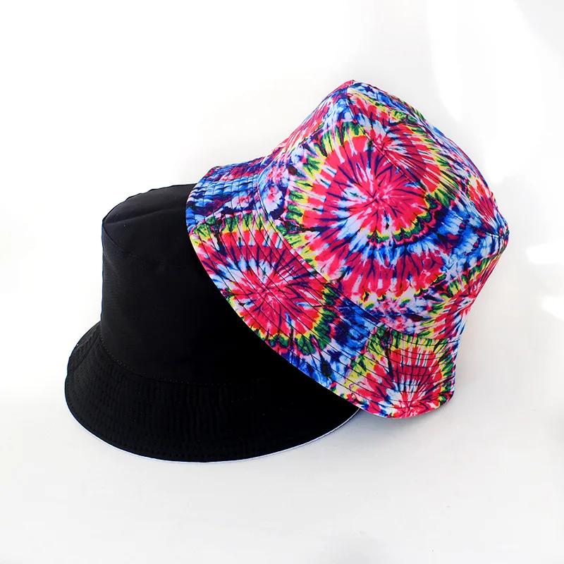 New Street Graffiti  Men's Bucket Hat Double-Sided Hip Hop   Outdoor Women Caps Beach Sun Protect Fishing Unisex Bonnet