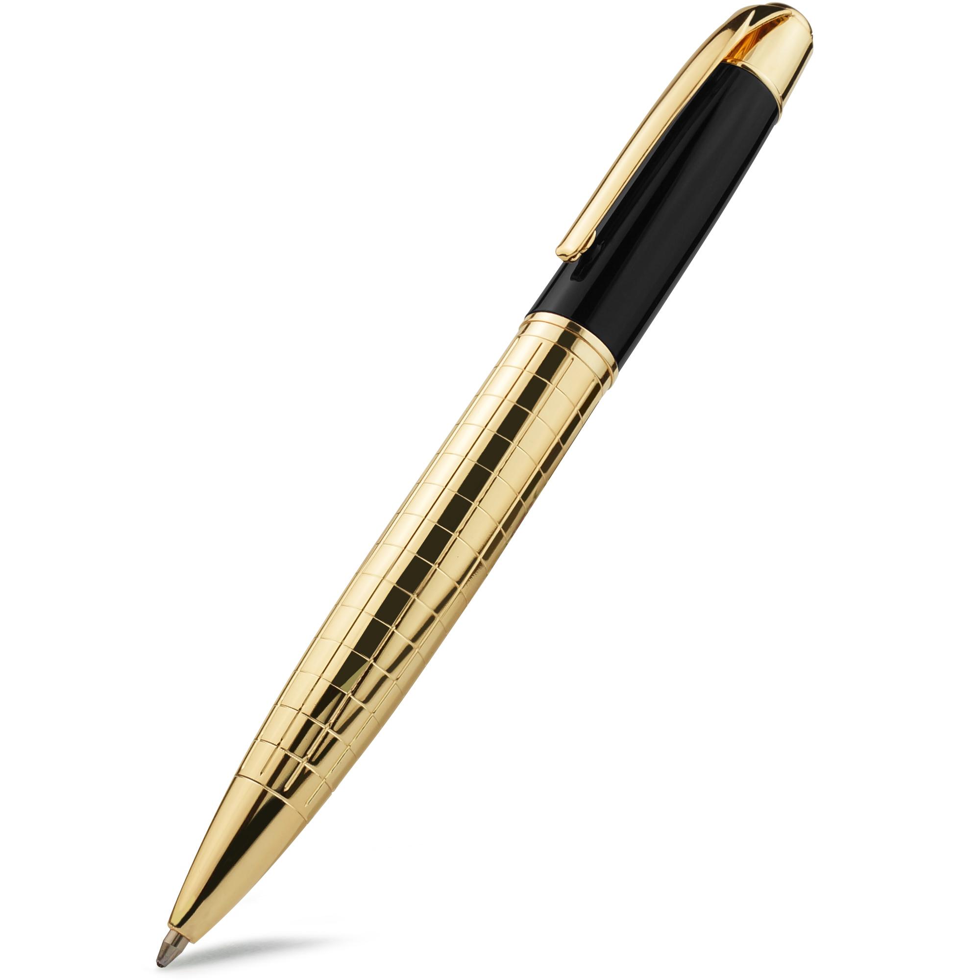

STONEGO Classic Luxury Ink Ballpoint Pen, Black Ink Medium Point 1.0mm Smooth Writing Metal Ball Point Pen Signature Pen золотой