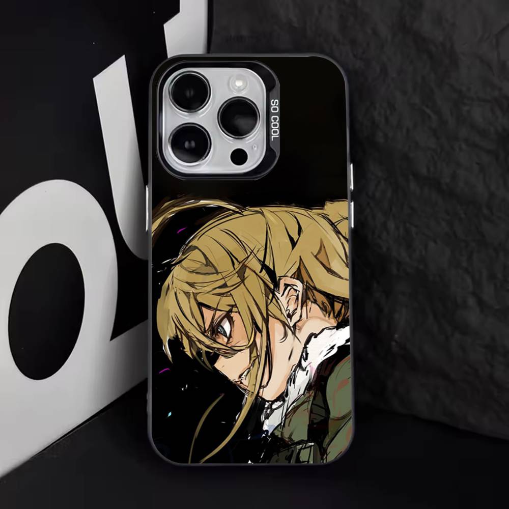 

Saga of Tanya the Evil Phone Case For iPhone 16,15,14,13,12,11,8,7,Pro,Max,Plus,Mini,XS,SE Anti Fall Black Matte Hard iPhone14pro