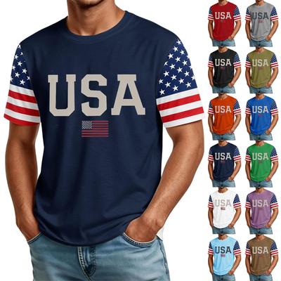Camiseta casual para hombre con cuello redondo, ligera, transpirable y de manga corta